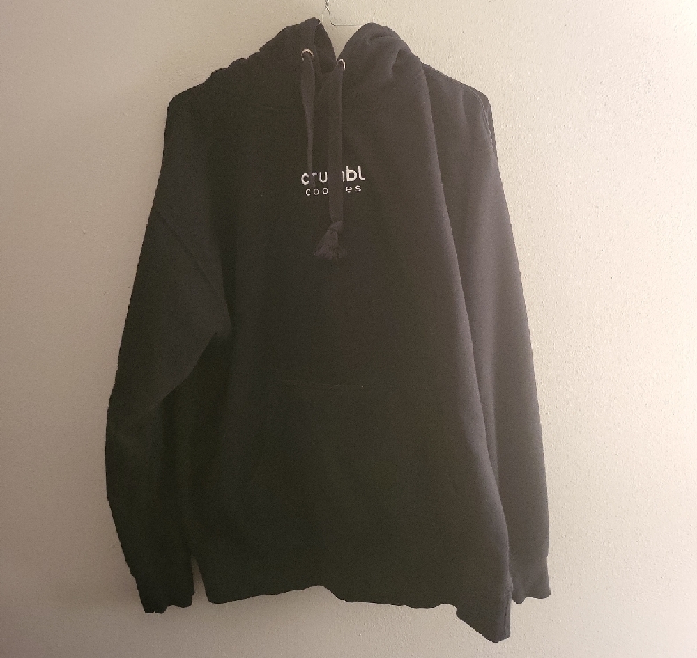 Classic Black Hooded Sweatshirt with Textured Fleece